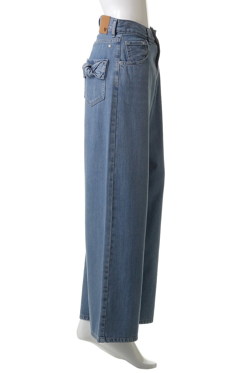 【ミュベール/MUVEIL】のリボンデニムパンツ 人気、トレンドファッション・服の通販 founy(ファニー) 　ファッション　Fashion　レディースファッション　Fashion for Women　パンツ　Pants & Trousers　デニムパンツ・ジーンズ・美脚デニム　Denim Jeans & Pants　おすすめ　Recommended / Our Picks　ショート　Short, Short Length　デニム　Denim, Jeans Material　ポケット　Pocket, Pocket Detail　リボン　Ribbon, Bow　定番　Standard, Basic Item　新作・新入荷　New Arrivals / New In　A/W・秋冬　Autumn/Winter　other-3|ID: prp329100004305575 ipo3291000000033662407