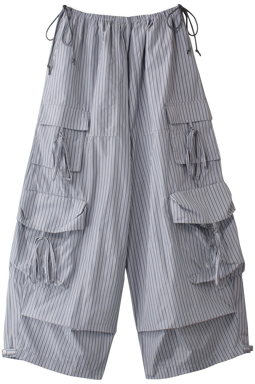 【メゾンスペシャル/MAISON SPECIAL】のRibbon Design Cargo Pants/リボンカーゴパンツ インテリア・キッズ・メンズ・レディースファッション・服の通販 founy(ファニー) 　ファッション　Fashion　レディースファッション　Fashion for Women　パンツ　Pants & Trousers　カーゴパンツ　Cargo Pants, Utility Pants　ストライプ　Stripe, Striped Pattern　セットアップ　Set-Up, Coordinated Outfit　タフタ　Taffeta, Structured Fabric　チェック　Check, Plaid, Tartan　ポケット　Pocket, Pocket Detail　リボン　Ribbon, Bow　BLU(ブルー)|ID: prp329100004305578 ipo3291000000032911276