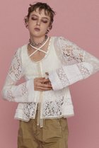 【メゾンスペシャル/MAISON SPECIAL】のLace Fabric Docking Cardigan/レースドッキングカーディガン WHT(ホワイト)|ID: prp329100004305580 ipo3291000000029853968