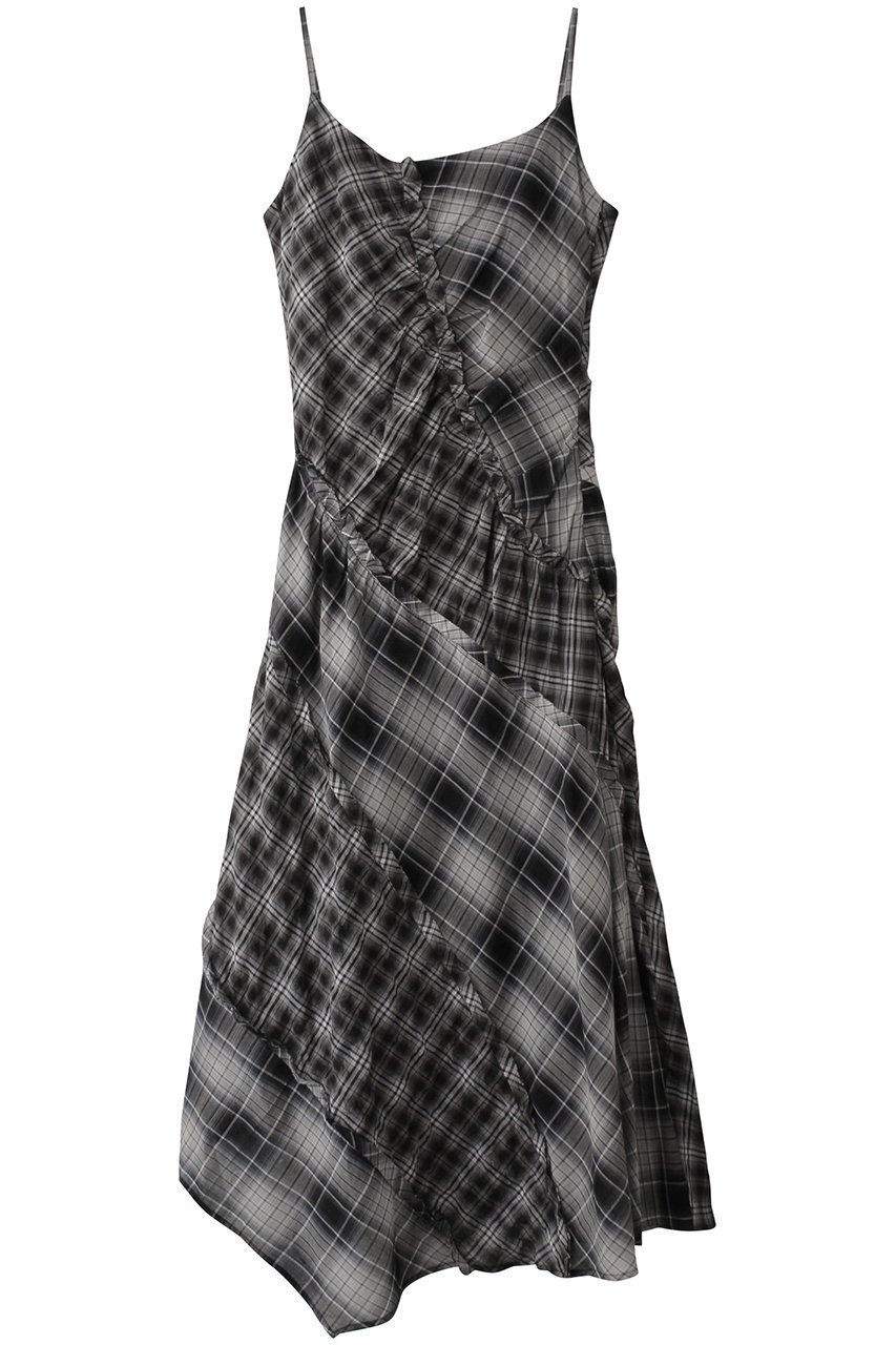 【メゾンスペシャル/MAISON SPECIAL】のPlaid Pattern Combination Frill Dress/チェックコンビフリルワンピース インテリア・キッズ・メンズ・レディースファッション・服の通販 founy(ファニー) 　ファッション　Fashion　レディースファッション　Fashion for Women　ワンピース　Dresses　フォーマル・パーティードレス・結婚式用ドレス　Elegant & Casual Dresses　チュニック　Tunic Tops & Dresses　アシンメトリー　Asymmetrical Style　インナー　Innerwear　オレンジ　Orange　カッティング　Cutting Detail　チェック　Check, Plaid, Tartan　チュニック　Tunic, Long Top　ドッキング　Docking, Mixed Material　フリル　Frill, Ruffle　ロング　Long, Long-Length　再入荷　Restock / Back in Stock　BLK(ブラック)|ID: prp329100004305582 ipo3291000000032886509