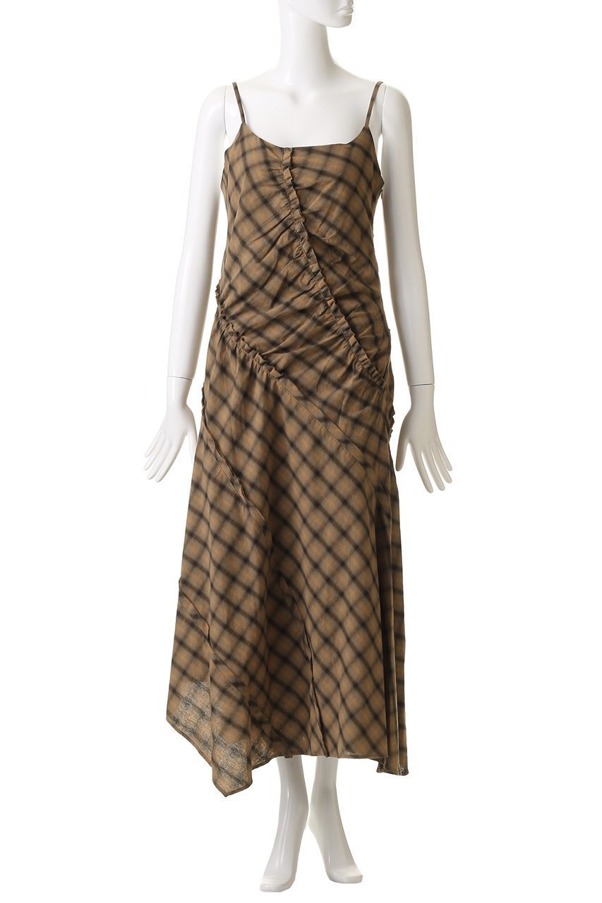 【メゾンスペシャル/MAISON SPECIAL】のPlaid Pattern Combination Frill Dress/チェックコンビフリルワンピース 人気、トレンドファッション・服の通販 founy(ファニー) 　ファッション　Fashion　レディースファッション　Fashion for Women　ワンピース　Dresses　フォーマル・パーティードレス・結婚式用ドレス　Elegant & Casual Dresses　チュニック　Tunic Tops & Dresses　アシンメトリー　Asymmetrical Style　インナー　Innerwear　オレンジ　Orange　カッティング　Cutting Detail　チェック　Check, Plaid, Tartan　チュニック　Tunic, Long Top　ドッキング　Docking, Mixed Material　フリル　Frill, Ruffle　ロング　Long, Long-Length　再入荷　Restock / Back in Stock　other-2|ID: prp329100004305582 ipo3291000000032886518