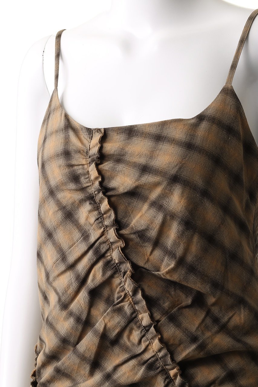 【メゾンスペシャル/MAISON SPECIAL】のPlaid Pattern Combination Frill Dress/チェックコンビフリルワンピース 人気、トレンドファッション・服の通販 founy(ファニー) 　ファッション　Fashion　レディースファッション　Fashion for Women　ワンピース　Dresses　フォーマル・パーティードレス・結婚式用ドレス　Elegant & Casual Dresses　チュニック　Tunic Tops & Dresses　アシンメトリー　Asymmetrical Style　インナー　Innerwear　オレンジ　Orange　カッティング　Cutting Detail　チェック　Check, Plaid, Tartan　チュニック　Tunic, Long Top　ドッキング　Docking, Mixed Material　フリル　Frill, Ruffle　ロング　Long, Long-Length　再入荷　Restock / Back in Stock　other-5|ID: prp329100004305582 ipo3291000000032886531