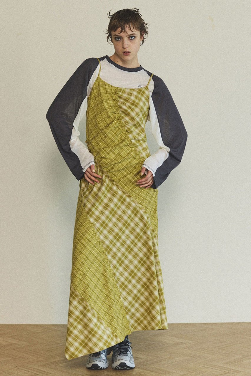 【メゾンスペシャル/MAISON SPECIAL】のPlaid Pattern Combination Frill Dress/チェックコンビフリルワンピース 人気、トレンドファッション・服の通販 founy(ファニー) 　ファッション　Fashion　レディースファッション　Fashion for Women　ワンピース　Dresses　フォーマル・パーティードレス・結婚式用ドレス　Elegant & Casual Dresses　チュニック　Tunic Tops & Dresses　アシンメトリー　Asymmetrical Style　インナー　Innerwear　オレンジ　Orange　カッティング　Cutting Detail　チェック　Check, Plaid, Tartan　チュニック　Tunic, Long Top　ドッキング　Docking, Mixed Material　フリル　Frill, Ruffle　ロング　Long, Long-Length　再入荷　Restock / Back in Stock　other-7|ID: prp329100004305582 ipo3291000000032886539