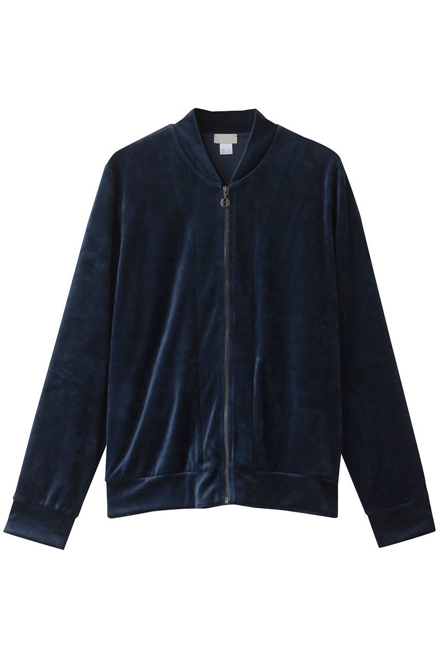 【ハンロ/HANRO】の【HANRO 140YEARS】ベロアジャケット インテリア・キッズ・メンズ・レディースファッション・服の通販 founy(ファニー) 　ファッション　Fashion　レディースファッション　Fashion for Women　アウター　Coat / Outerwear Collection　レディースジャケット・軽アウター　Jackets　ジャケット　Jacket, Outerwear　チャーム　Charm, Pendant　ベロア　Velour, Soft Velvet　モチーフ　Motif, Design Theme　ネイビー|ID: prp329100004305587 ipo3291000000032955050