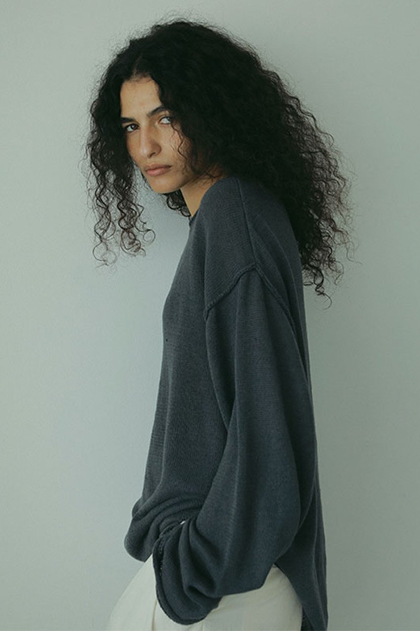 【エトレトウキョウ/ETRE TOKYO】のロールエンドリネンニットプルオーバー 人気、トレンドファッション・服の通販 founy(ファニー) 　ファッション　Fashion　レディースファッション　WOMEN　トップス・カットソー　Tops/Tshirt　ニット　Knit Tops　プルオーバー　Pullover　おすすめ　Recommend　リネン　Linen　リラックス　Relax　other-2|ID: prp329100004306721 ipo3291000000031631998