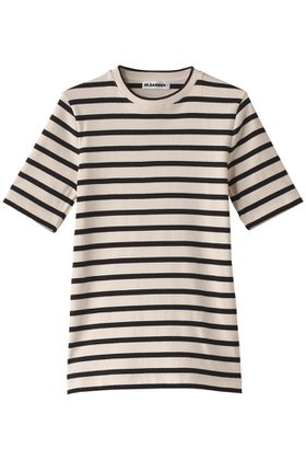 【ジル サンダー/JIL SANDER】の【JIL SANDER+】クルーネックボーダーTシャツ 人気、トレンドファッション・服の通販 founy(ファニー) ファッション Fashion レディースファッション WOMEN トップス・カットソー Tops/Tshirt シャツ/ブラウス Shirts/Blouses ロング / Tシャツ T-Shirts カットソー Cut and Sewn 2025年 2025 A/W・秋冬 Aw・Autumn/Winter・Fw・Fall-Winter S/S・春夏 Ss・Spring/Summer インナー Inner ショート Short スリーブ Sleeve ボーダー Border エレガント 上品 Elegant 夏 Summer 春 Spring |ID:prp329100004306726