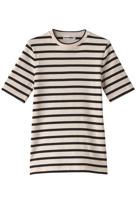 【ジル サンダー/JIL SANDER】 【JIL SANDER+】クルーネックボーダーTシャツ人気、トレンドファッション・服の通販 founy(ファニー) ファッション Fashion レディースファッション Fashion for Women トップス・カットソー Cut & Sew Tops シャツ・ブラウス・オフィスカジュアル Elegant Blouses & Button-Ups ロングTシャツ・Tシャツ Longline T-Shirts & Tees カットソー・ベーシックTシャツ Cut-and-Sewn Tops / Stretch Tees & Basics インナー Innerwear ショート Short, Short Length スリーブ Sleeve, Long Sleeve / Short Sleeve ボーダー Border, Stripe エレガント 上品 Elegant |ID:prp329100004306726