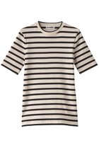 【ジル サンダー/JIL SANDER】の【JIL SANDER+】クルーネックボーダーTシャツ 人気、トレンドファッション・服の通販 founy(ファニー) ファッション Fashion レディースファッション Fashion for Women トップス・カットソー Cut & Sew Tops シャツ・ブラウス・オフィスカジュアル Elegant Blouses & Button-Ups ロングTシャツ・Tシャツ Longline T-Shirts & Tees カットソー・ベーシックTシャツ Cut-and-Sewn Tops / Stretch Tees & Basics インナー Innerwear ショート Short, Short Length スリーブ Sleeve, Long Sleeve / Short Sleeve ボーダー Border, Stripe エレガント 上品 Elegant thumbnail ブルージェイ|ID: prp329100004306726 ipo3291000000034544438