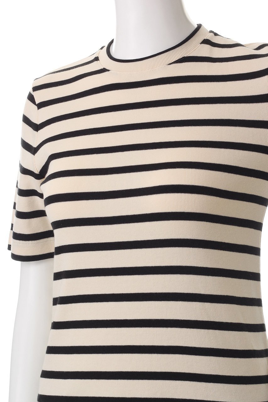 【ジル サンダー/JIL SANDER】の【JIL SANDER+】クルーネックボーダーTシャツ 人気、トレンドファッション・服の通販 founy(ファニー) 　ファッション　Fashion　レディースファッション　Fashion for Women　トップス・カットソー　Cut & Sew Tops　シャツ・ブラウス・オフィスカジュアル　Elegant Blouses & Button-Ups　ロングTシャツ・Tシャツ　Longline T-Shirts & Tees　カットソー・ベーシックTシャツ　Cut-and-Sewn Tops / Stretch Tees & Basics　インナー　Innerwear　ショート　Short, Short Length　スリーブ　Sleeve, Long Sleeve / Short Sleeve　ボーダー　Border, Stripe　エレガント 上品　Elegant　other-5|ID: prp329100004306726 ipo3291000000034544442