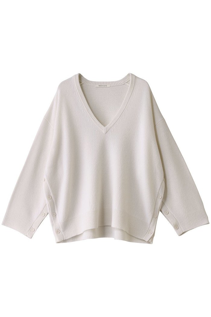 【ハウス オブ ロータス/HOUSE OF LOTUS】のウールVネックプルオーバー インテリア・キッズ・メンズ・レディースファッション・服の通販 founy(ファニー) https://founy.com/ ファッション Fashion レディースファッション Fashion for Women トップス・カットソー Cut & Sew Tops ニット Knit Tops & Sweaters カジュアルプルオーバー・ニットトップス Pullovers & Knit Tops / Casual Pullovers Vネックトップス V-Neck Tops / V-Cut Neckline Shirts スリット Slit, Slit Detail フェミニン Feminine, Girly ポンチョ Poncho, Cape Style |ID: prp329100004306738 ipo3291000000032959716