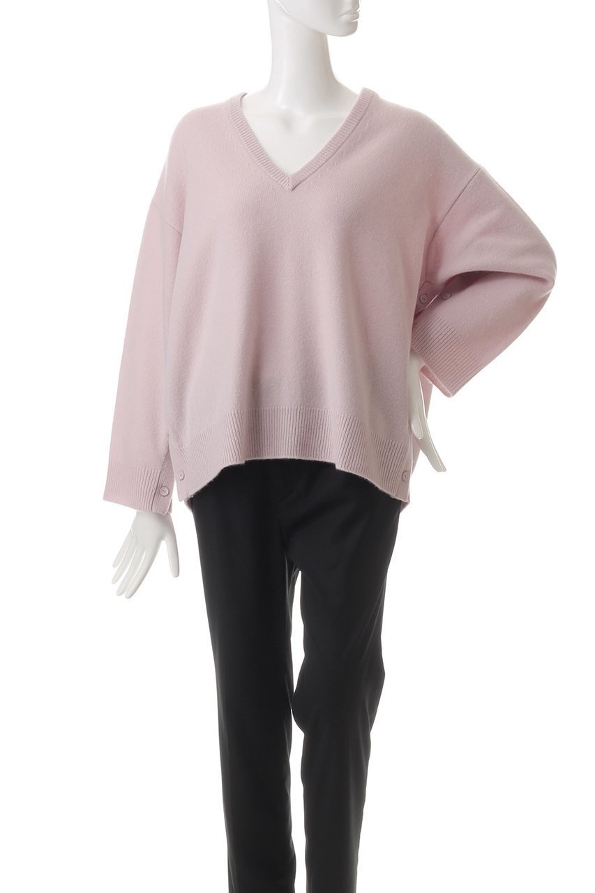 【ハウス オブ ロータス/HOUSE OF LOTUS】のウールVネックプルオーバー 人気、トレンドファッション・服の通販 founy(ファニー) 　ファッション　Fashion　レディースファッション　Fashion for Women　トップス・カットソー　Cut & Sew Tops　ニット　Knit Tops & Sweaters　カジュアルプルオーバー・ニットトップス　Pullovers & Knit Tops / Casual Pullovers　Vネックトップス　V-Neck Tops / V-Cut Neckline Shirts　スリット　Slit, Slit Detail　フェミニン　Feminine, Girly　ポンチョ　Poncho, Cape Style　other-2|ID: prp329100004306738 ipo3291000000032959730