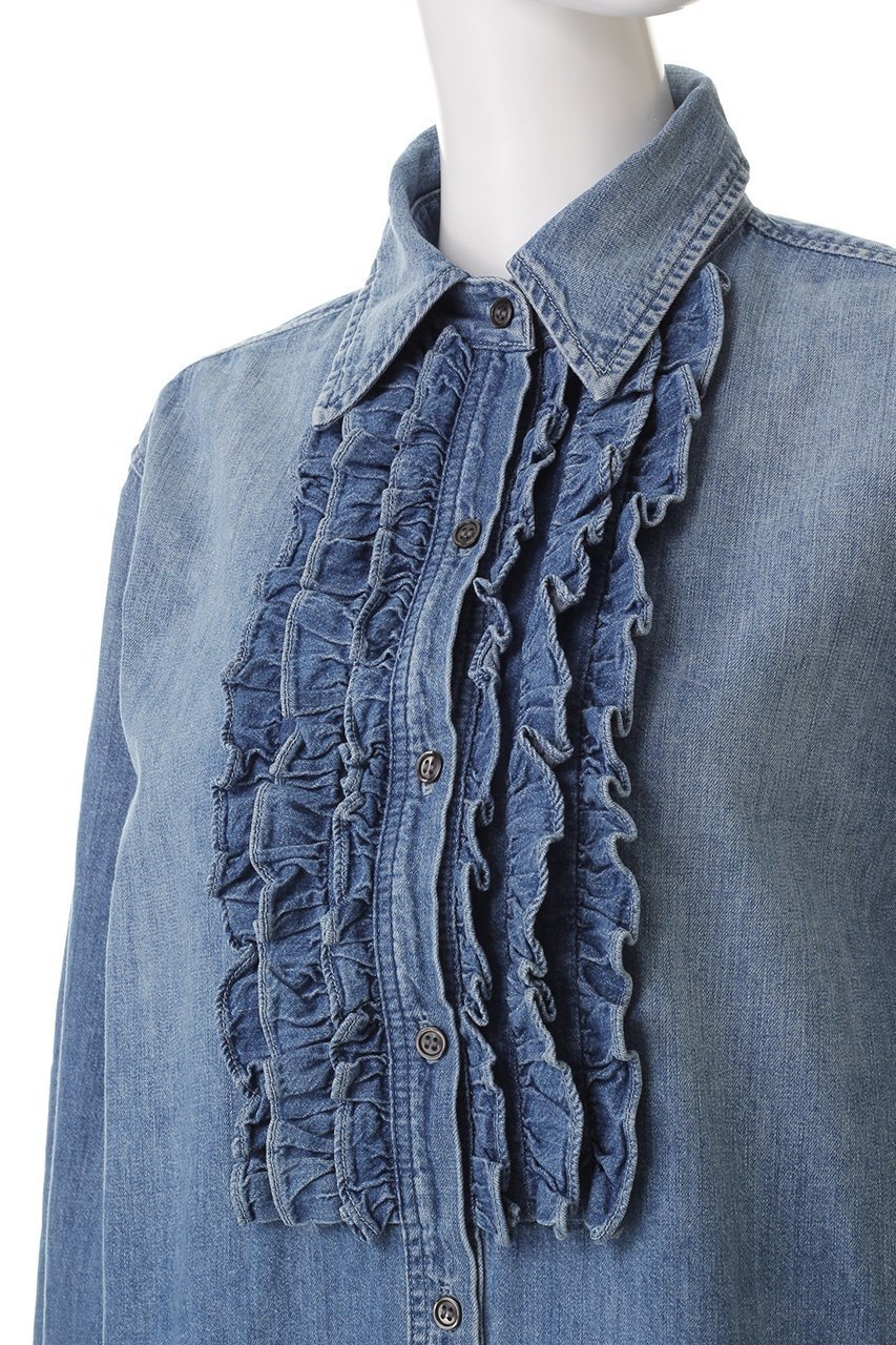 【プルミエ アロンディスモン/1er Arrondissement】の【CITIZENS of HUMANITY】ブラウス 人気、トレンドファッション・服の通販 founy(ファニー) 　ファッション　Fashion　レディースファッション　Fashion for Women　トップス・カットソー　Cut & Sew Tops　シャツ・ブラウス・オフィスカジュアル　Elegant Blouses & Button-Ups　おすすめ　Recommended / Our Picks　スリーブ　Sleeve, Long Sleeve / Short Sleeve　デニム　Denim, Jeans Material　フリル　Frill, Ruffle　ロング　Long, Long-Length　other-5|ID: prp329100004306741 ipo3291000000032881748