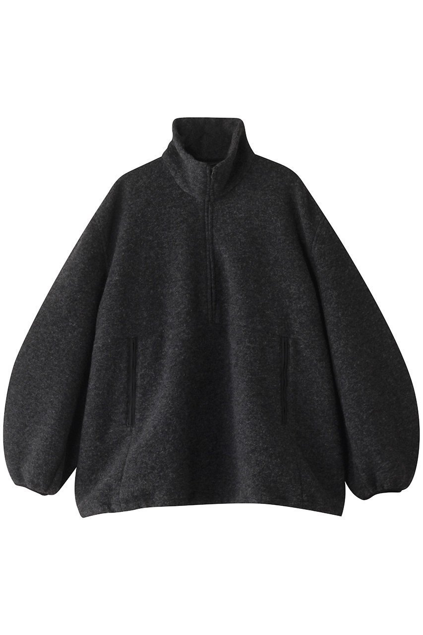 【クラネ/CLANE】のSLIVER HALF ZIP TOPS カットソー インテリア・キッズ・メンズ・レディースファッション・服の通販 founy(ファニー) 　ファッション　Fashion　レディースファッション　Fashion for Women　トップス・カットソー　Cut & Sew Tops　シャツ・ブラウス・オフィスカジュアル　Elegant Blouses & Button-Ups　ロングTシャツ・Tシャツ　Longline T-Shirts & Tees　カットソー・ベーシックTシャツ　Cut-and-Sewn Tops / Stretch Tees & Basics　カットソー　Cut and Sewn Top　スタイリッシュ　Stylish, Fashionable　スリーブ　Sleeve, Long Sleeve / Short Sleeve　ロング　Long, Long-Length　A/W・秋冬　Autumn/Winter　CHARCOAL GRAY|ID: prp329100004306747 ipo3291000000032888952