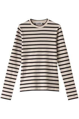 【ジル サンダー/JIL SANDER】の【JIL SANDER+】ロングスリーブボーダーTシャツ 人気、トレンドファッション・服の通販 founy(ファニー) ファッション Fashion レディースファッション WOMEN トップス・カットソー Tops/Tshirt シャツ/ブラウス Shirts/Blouses ロング / Tシャツ T-Shirts カットソー Cut and Sewn 2025年 2025 2025春夏・S/S Ss,Spring/Summer,2025 スリーブ Sleeve パッチ Patch ベーシック Basic ボーダー Border ロング Long 夏 Summer 定番 Standard 春 Spring S/S・春夏 Ss・Spring/Summer 長袖 Long Sleeve |ID:prp329100004306752