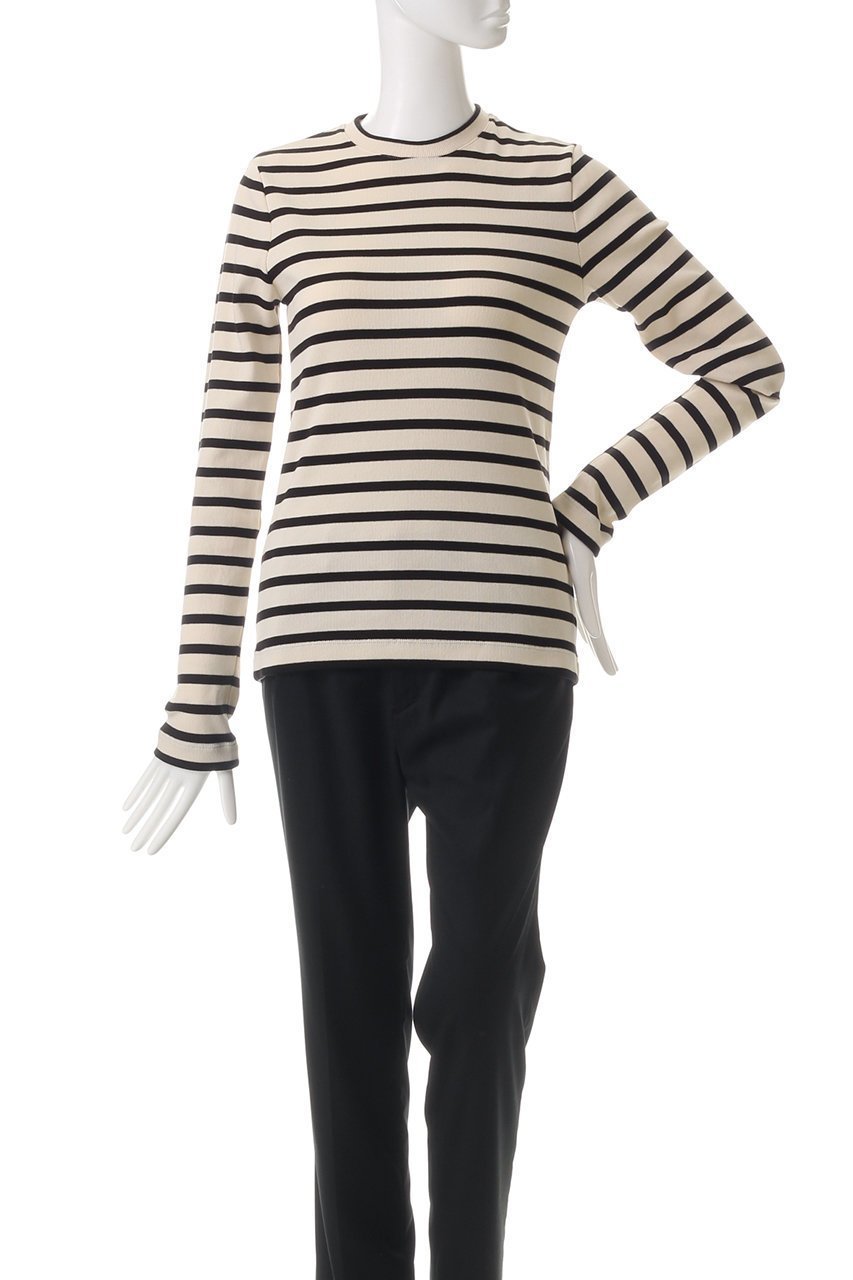 【ジル サンダー/JIL SANDER】の【JIL SANDER+】ロングスリーブボーダーTシャツ 人気、トレンドファッション・服の通販 founy(ファニー) 　ファッション　Fashion　レディースファッション　Fashion for Women　トップス・カットソー　Cut & Sew Tops　シャツ・ブラウス・オフィスカジュアル　Elegant Blouses & Button-Ups　ロングTシャツ・Tシャツ　Longline T-Shirts & Tees　カットソー・ベーシックTシャツ　Cut-and-Sewn Tops / Stretch Tees & Basics　スリーブ　Sleeve, Long Sleeve / Short Sleeve　パッチ　Patch, Appliqué　ベーシック　Basic, Essential　ボーダー　Border, Stripe　ロング　Long, Long-Length　定番　Standard, Basic Item　長袖　Long Sleeve, Full Sleeve　other-2|ID: prp329100004306752 ipo3291000000034544475