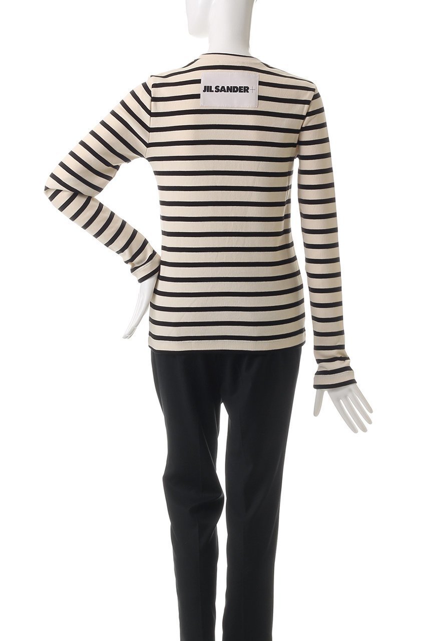【ジル サンダー/JIL SANDER】の【JIL SANDER+】ロングスリーブボーダーTシャツ 人気、トレンドファッション・服の通販 founy(ファニー) 　ファッション　Fashion　レディースファッション　Fashion for Women　トップス・カットソー　Cut & Sew Tops　シャツ・ブラウス・オフィスカジュアル　Elegant Blouses & Button-Ups　ロングTシャツ・Tシャツ　Longline T-Shirts & Tees　カットソー・ベーシックTシャツ　Cut-and-Sewn Tops / Stretch Tees & Basics　スリーブ　Sleeve, Long Sleeve / Short Sleeve　パッチ　Patch, Appliqué　ベーシック　Basic, Essential　ボーダー　Border, Stripe　ロング　Long, Long-Length　定番　Standard, Basic Item　長袖　Long Sleeve, Full Sleeve　other-4|ID: prp329100004306752 ipo3291000000034544477