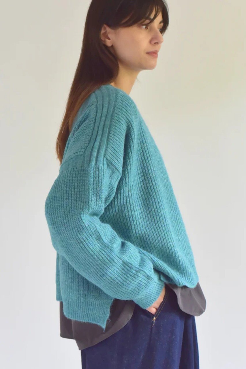 【レリル/lelill】のメランジミックスワイドガンジー 人気、トレンドファッション・服の通販 founy(ファニー) 　ファッション　Fashion　レディースファッション　WOMEN　トップス・カットソー　Tops/Tshirt　ニット　Knit Tops　プルオーバー　Pullover　ショート　Short　シンプル　Simple　モダン　Modern　ワイド　Wide　other-6|ID: prp329100004308122 ipo3291000000031367371