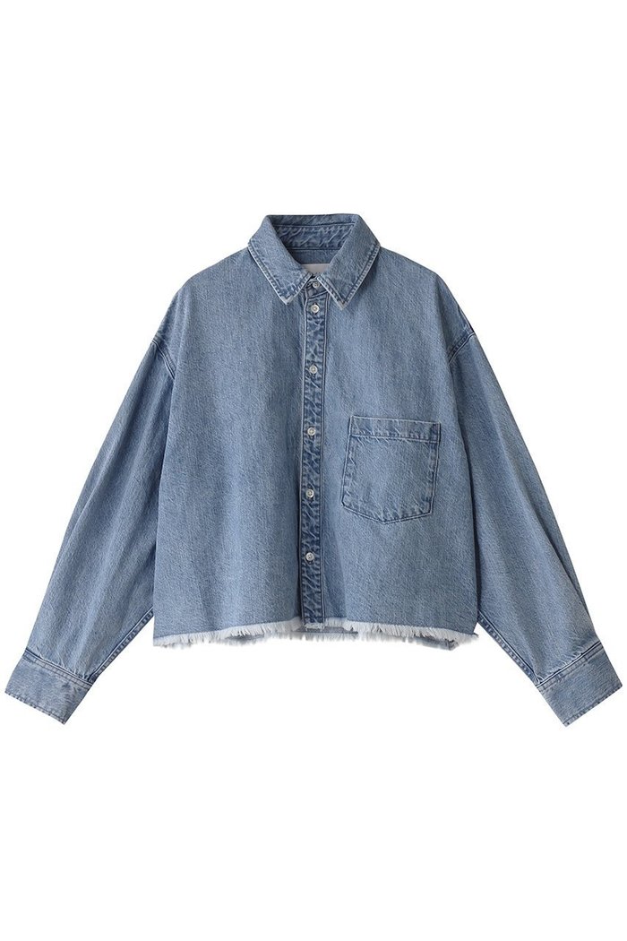 【アッパー ハイツ/upper hights】のTHE CROPPED ESSENCE デニムシャツ インテリア・キッズ・メンズ・レディースファッション・服の通販 founy(ファニー) https://founy.com/ ファッション Fashion レディースファッション Fashion for Women アウター Coat / Outerwear Collection レディースジャケット・軽アウター Jackets クロップド Cropped, Short Length ジャケット Jacket, Outerwear デニム Denim, Jeans Material トレンド Trend, Trending Now バランス Balance, Style Balance フリンジ Fringe, Tassel 羽織 Haori, Light Jacket |ID: prp329100004308125 ipo3291000000032932117