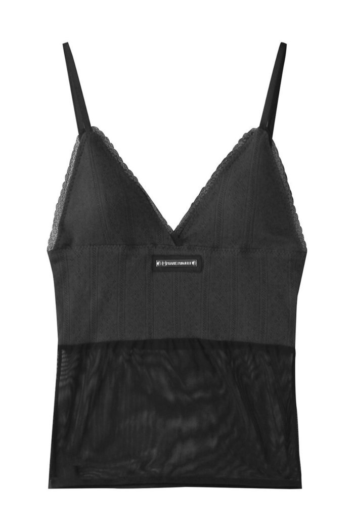 【プランク プロジェクト/PRANK PROJECT】のアイレットレースシアーキャミ / Eyelet lace Sheer camisole インテリア・キッズ・メンズ・レディースファッション・服の通販 founy(ファニー) https://founy.com/ ファッション Fashion レディースファッション Fashion for Women トップス・カットソー Cut & Sew Tops キャミソール&ノースリーブ Camisoles & Sleeveless Tops シャツ・ブラウス・オフィスカジュアル Elegant Blouses & Button-Ups ロングTシャツ・Tシャツ Longline T-Shirts & Tees カットソー・ベーシックTシャツ Cut-and-Sewn Tops / Stretch Tees & Basics おすすめ Recommended / Our Picks インナー Innerwear キャミソール Camisole, Spaghetti Strap Top クロップド Cropped, Short Length シアー Sheer, See-Through スカラップ Scallop, Scalloped Edge タンク Tank Top, Sleeveless Top トレンド Trend, Trending Now パターン Pattern, Design Print メッシュ Mesh, Net Fabric レース Lace, Lace Fabric |ID: prp329100004308128 ipo3291000000035922648