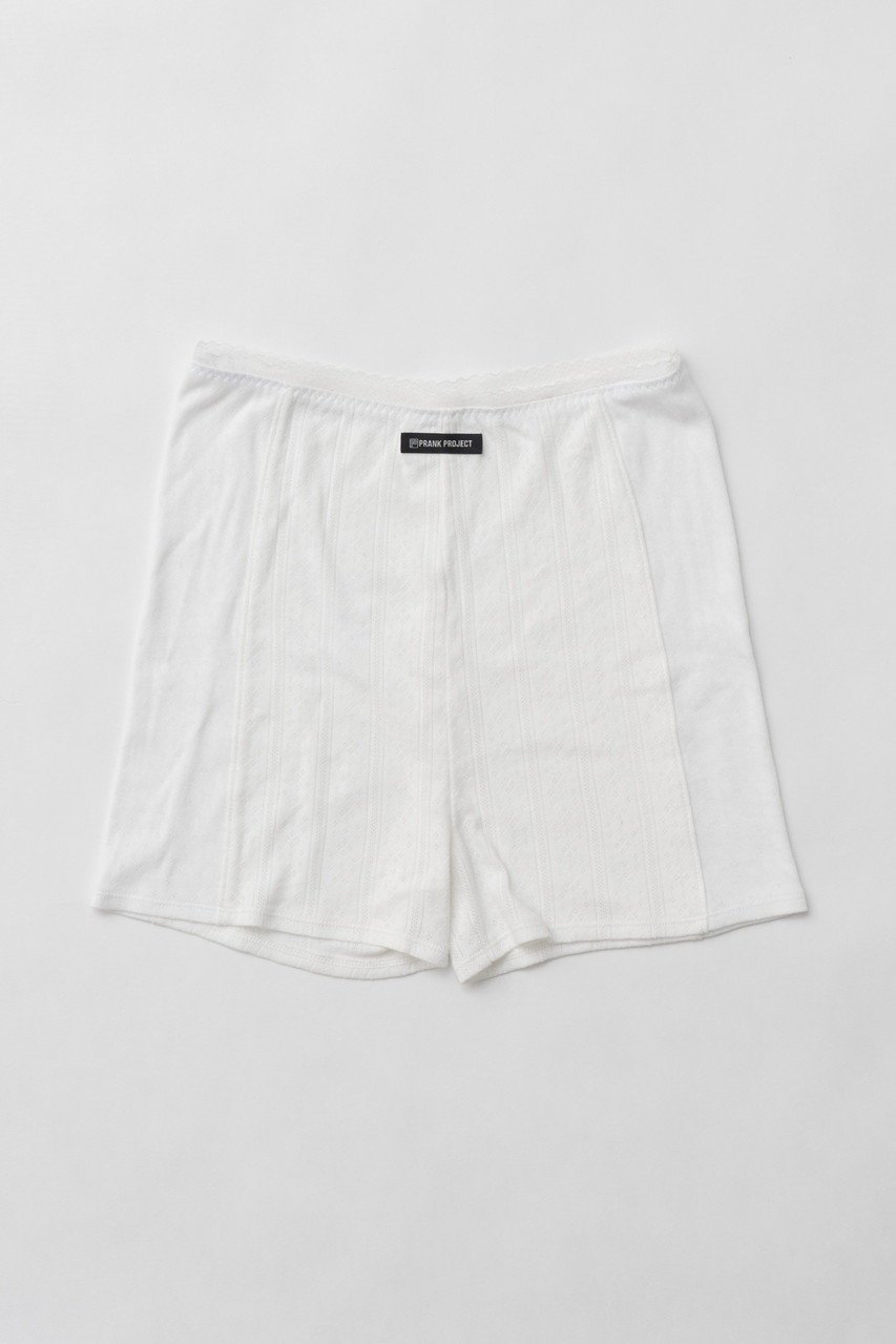 【プランク プロジェクト/PRANK PROJECT】のアイレットレースショーツ / Eyelet lace Shorts インテリア・キッズ・メンズ・レディースファッション・服の通販 founy(ファニー) 　ファッション　Fashion　レディースファッション　Fashion for Women　パンツ　Pants & Trousers　ショートパンツ・ハーフパンツ　High-Waisted & Relaxed Shorts　ショーツ　Shorts, Short Pants　ショート　Short, Short Length　スカラップ　Scallop, Scalloped Edge　ダブル　Double, Double-Breasted　パターン　Pattern, Design Print　メッシュ　Mesh, Net Fabric　レース　Lace, Lace Fabric　WHT(ホワイト)|ID: prp329100004308129 ipo3291000000032904068