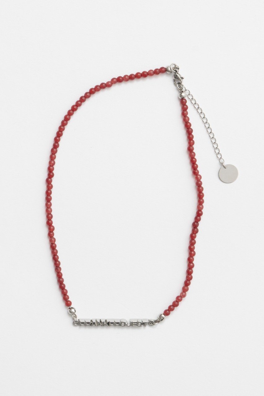 【プランク プロジェクト/PRANK PROJECT】のロゴビーズネックレス / Logo Beads Necklace インテリア・キッズ・メンズ・レディースファッション・服の通販 founy(ファニー) 　ファッション　Fashion　レディースファッション　WOMEN　ジュエリー　Jewelry　ネックレス　Necklaces　アシンメトリー　Asymmetry　ネックレス　Necklace　プレート　Plate　RED(レッド)|ID: prp329100004308132 ipo3291000000029873883