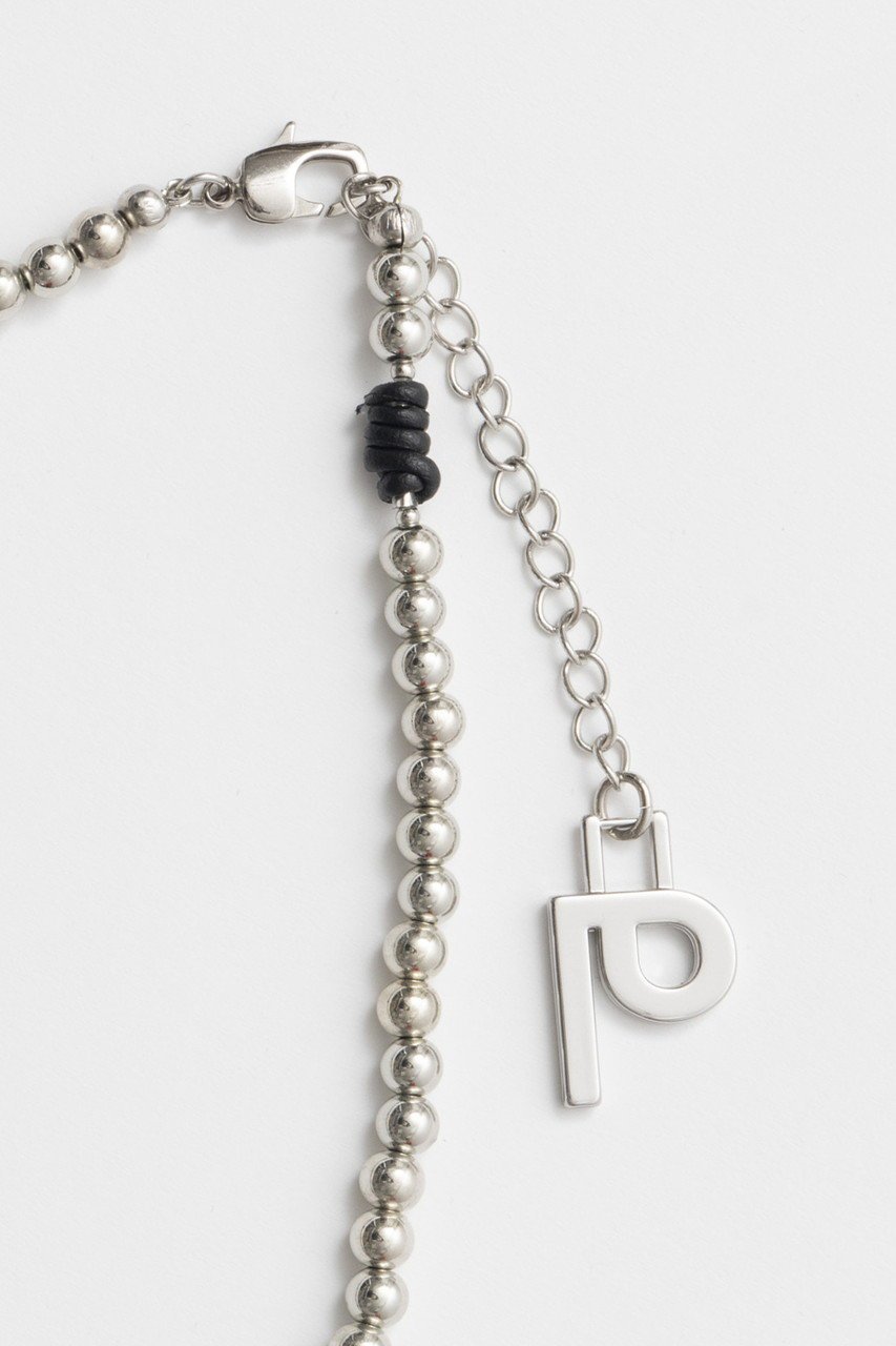 【プランク プロジェクト/PRANK PROJECT】のレザーコードボールチェーンネックレス / Onyx Ball Chain Necklace 人気、トレンドファッション・服の通販 founy(ファニー) 　ファッション　Fashion　レディースファッション　Fashion for Women　ジュエリー　Jewelry　ネックレス　Necklaces & Pendants　アクセサリー　Fashion Accessories　ガラス　Glass, Glassware　ネックレス　Necklace, Pendant Necklace　メタリック　Metallic, Shiny Finish　other-3|ID: prp329100004308133 ipo3291000000035756311