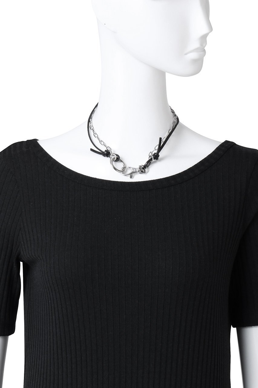 【プランク プロジェクト/PRANK PROJECT】のレザーチェーン2WAYチョーカー / Leather Chain 2way Choker 人気、トレンドファッション・服の通販 founy(ファニー) 　ファッション　Fashion　レディースファッション　Fashion for Women　ジュエリー　Jewelry　ネックレス　Necklaces & Pendants　シンプル　Simple, Minimal　チェーン　Chain, Chain Strap　チョーカー　Tulle, Mesh Fabric　ネックレス　Necklace, Pendant Necklace　フロント　Front, Front Design　other-6|ID: prp329100004308136 ipo3291000000035621621