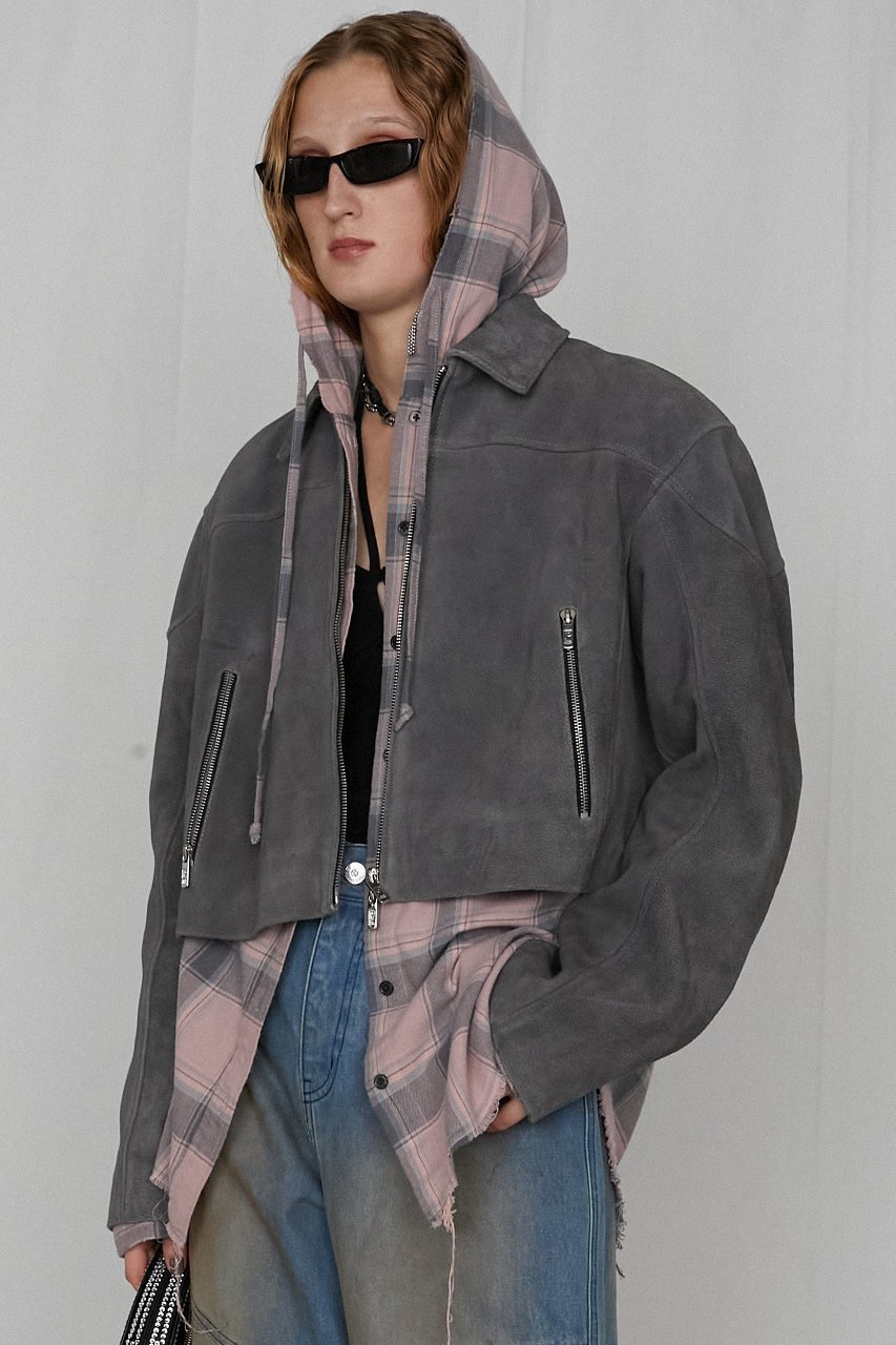 【プランク プロジェクト/PRANK PROJECT】のスウェードクロップドモトジャケット / Suede Cropped Moto Jacket 人気、トレンドファッション・服の通販 founy(ファニー) 　ファッション　Fashion　レディースファッション　Fashion for Women　アウター　Coat / Outerwear Collection　レディースジャケット・軽アウター　Jackets　ブルゾンジャケット・スポーティアウター　Blouson Jackets　クロップド　Cropped, Short Length　ショルダー　Shoulder, Shoulder Strap　シンプル　Simple, Minimal　ジャケット　Jacket, Outerwear　ドロップ　Drop Shoulder, Dropped Style　バランス　Balance, Style Balance　ブルゾン　Blouson, Bomber Jacket　レース　Lace, Lace Fabric　おすすめ　Recommended / Our Picks　エレガント 上品　Elegant　other-8|ID: prp329100004308140 ipo3291000000032928886