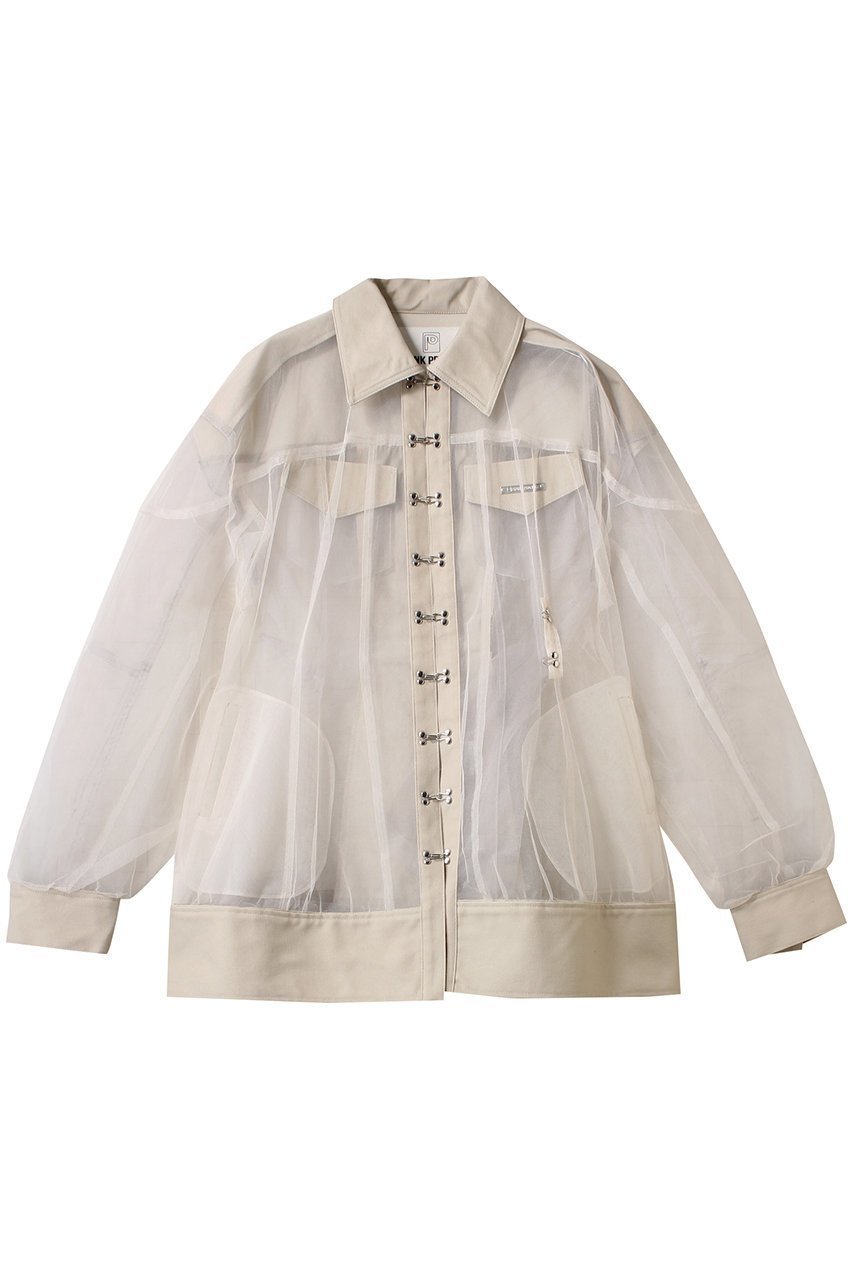 【プランク プロジェクト/PRANK PROJECT】のコクーンスリーブチュールブルゾン / Cocoon Sleeve Tulle Blouson インテリア・キッズ・メンズ・レディースファッション・服の通販 founy(ファニー) 　ファッション　Fashion　レディースファッション　Fashion for Women　アウター　Coat / Outerwear Collection　レディースジャケット・軽アウター　Jackets　ブルゾンジャケット・スポーティアウター　Blouson Jackets　おすすめ　Recommended / Our Picks　オックス　Oxford Fabric　シェイプ　Shape, Slim Fit　ジャケット　Jacket, Outerwear　チュニック　Tunic, Long Top　チュール　Tulip, Tulip Motif　トレンド　Trend, Trending Now　ブルゾン　Blouson, Bomber Jacket　ボトム　Bottoms, Lower Wear　IVR(アイボリー)|ID: prp329100004308143 ipo3291000000032963566