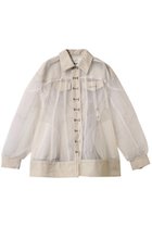【プランク プロジェクト/PRANK PROJECT】のコクーンスリーブチュールブルゾン / Cocoon Sleeve Tulle Blouson IVR(アイボリー)|ID: prp329100004308143 ipo3291000000035845459
