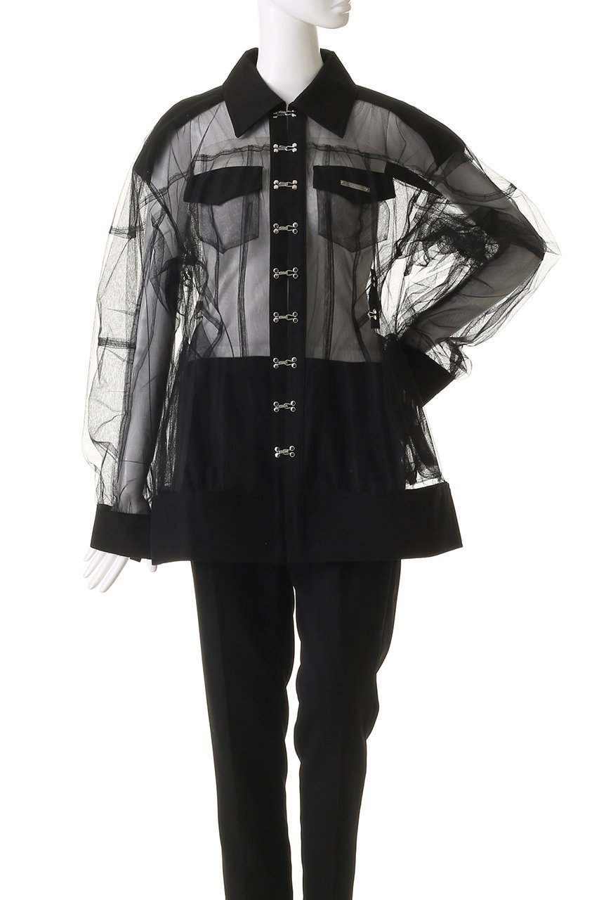 【プランク プロジェクト/PRANK PROJECT】のコクーンスリーブチュールブルゾン / Cocoon Sleeve Tulle Blouson 人気、トレンドファッション・服の通販 founy(ファニー) 　ファッション　Fashion　レディースファッション　Fashion for Women　アウター　Coat / Outerwear Collection　レディースジャケット・軽アウター　Jackets　ブルゾンジャケット・スポーティアウター　Blouson Jackets　おすすめ　Recommended / Our Picks　オックス　Oxford Fabric　シェイプ　Shape, Slim Fit　ジャケット　Jacket, Outerwear　チュニック　Tunic, Long Top　チュール　Tulip, Tulip Motif　トレンド　Trend, Trending Now　ブルゾン　Blouson, Bomber Jacket　ボトム　Bottoms, Lower Wear　other-2|ID: prp329100004308143 ipo3291000000035845461