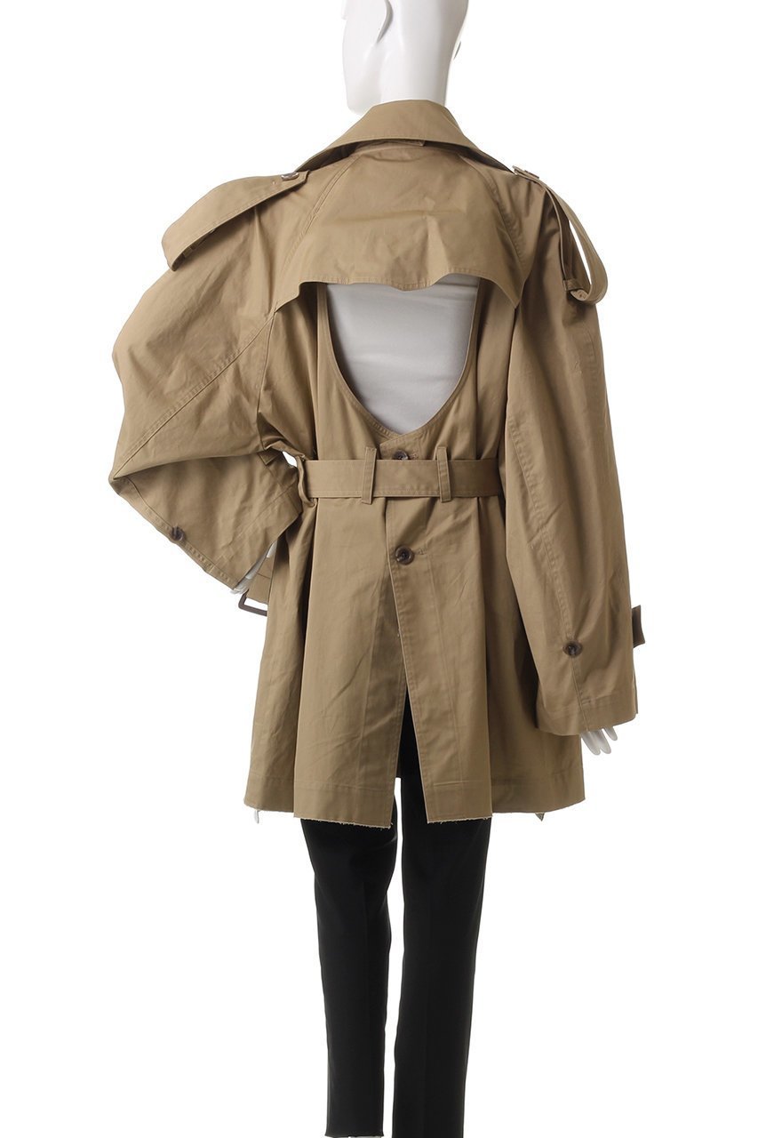 【プランク プロジェクト/PRANK PROJECT】のカットアウトトレンチコート / Cut-out Trench Coat 人気、トレンドファッション・服の通販 founy(ファニー) 　ファッション　Fashion　レディースファッション　Fashion for Women　アウター　Coat / Outerwear Collection　コート・ロングコート・ピーコート　Long Coats, Peacoats & More　トレンチコート / 春秋の定番アウター　Trench Coats　おすすめ　Recommended / Our Picks　ショート　Short, Short Length　スリット　Slit, Slit Detail　デニム　Denim, Jeans Material　バランス　Balance, Style Balance　フォルム　Silhouette, Form　ポンチョ　Poncho, Cape Style　ロング　Long, Long-Length　ワッシャー　Washer, Crinkled Finish　今季　This Season, Current Season　定番　Standard, Basic Item　other-4|ID: prp329100004308144 ipo3291000000035727975