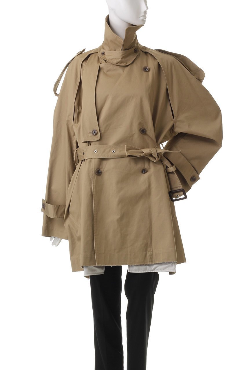 【プランク プロジェクト/PRANK PROJECT】のカットアウトトレンチコート / Cut-out Trench Coat 人気、トレンドファッション・服の通販 founy(ファニー) 　ファッション　Fashion　レディースファッション　Fashion for Women　アウター　Coat / Outerwear Collection　コート・ロングコート・ピーコート　Long Coats, Peacoats & More　トレンチコート / 春秋の定番アウター　Trench Coats　おすすめ　Recommended / Our Picks　ショート　Short, Short Length　スリット　Slit, Slit Detail　デニム　Denim, Jeans Material　バランス　Balance, Style Balance　フォルム　Silhouette, Form　ポンチョ　Poncho, Cape Style　ロング　Long, Long-Length　ワッシャー　Washer, Crinkled Finish　今季　This Season, Current Season　定番　Standard, Basic Item　other-7|ID: prp329100004308144 ipo3291000000035727983