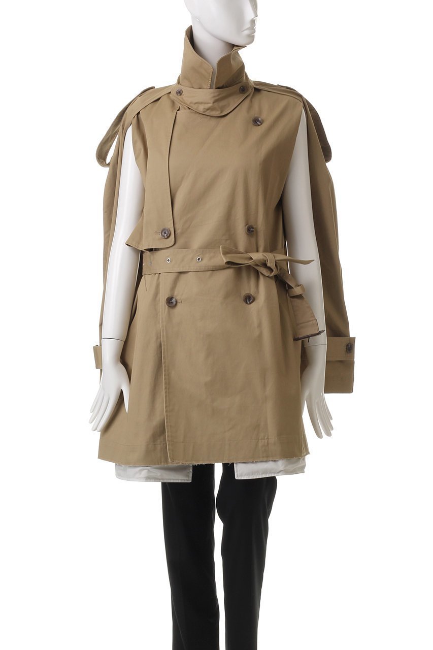 【プランク プロジェクト/PRANK PROJECT】のカットアウトトレンチコート / Cut-out Trench Coat 人気、トレンドファッション・服の通販 founy(ファニー) 　ファッション　Fashion　レディースファッション　Fashion for Women　アウター　Coat / Outerwear Collection　コート・ロングコート・ピーコート　Long Coats, Peacoats & More　トレンチコート / 春秋の定番アウター　Trench Coats　おすすめ　Recommended / Our Picks　ショート　Short, Short Length　スリット　Slit, Slit Detail　デニム　Denim, Jeans Material　バランス　Balance, Style Balance　フォルム　Silhouette, Form　ポンチョ　Poncho, Cape Style　ロング　Long, Long-Length　ワッシャー　Washer, Crinkled Finish　今季　This Season, Current Season　定番　Standard, Basic Item　other-8|ID: prp329100004308144 ipo3291000000035727985
