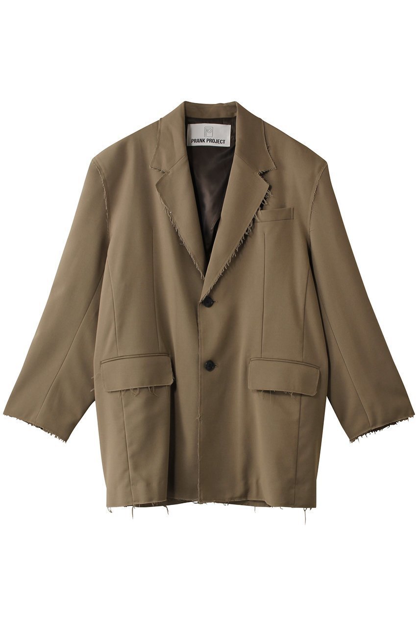 【プランク プロジェクト/PRANK PROJECT】のローエッジオーバーサイズジャケット / Low Edge Over Jacket インテリア・キッズ・メンズ・レディースファッション・服の通販 founy(ファニー) 　ファッション　Fashion　レディースファッション　Fashion for Women　アウター　Coat / Outerwear Collection　レディースジャケット・軽アウター　Jackets　おすすめ　Recommended / Our Picks　ジャケット　Jacket, Outerwear　ツイル　Twist, Twisted Detail　バランス　Balance, Style Balance　レース　Lace, Lace Fabric　MOC(モカ)|ID: prp329100004308145 ipo3291000000032920631