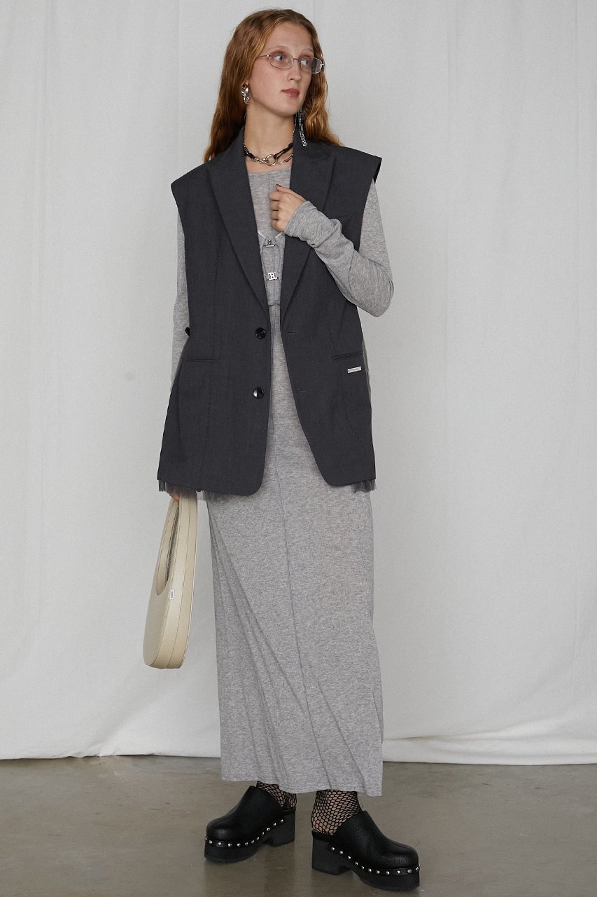 【プランク プロジェクト/PRANK PROJECT】のチュールドッキングジレ / Tulle Docking Gilet 人気、トレンドファッション・服の通販 founy(ファニー) 　ファッション　Fashion　レディースファッション　Fashion for Women　アウター　Coat / Outerwear Collection　レディースジャケット・軽アウター　Jackets　おすすめ　Recommended / Our Picks　クラシック　Classic, Timeless Style　シャーリング　Shirring, Ruched　ジャケット　Jacket, Outerwear　チュール　Tulip, Tulip Motif　フロント　Front, Front Design　ベスト　Vest, Waistcoat　other-8|ID: prp329100004308148 ipo3291000000032918103