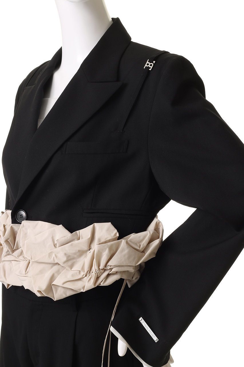 【プランク プロジェクト/PRANK PROJECT】のボリュームモチーフショートジャケット / Volume Motif Short Jacket 人気、トレンドファッション・服の通販 founy(ファニー) 　ファッション　Fashion　レディースファッション　Fashion for Women　アウター　Coat / Outerwear Collection　レディースジャケット・軽アウター　Jackets　キャミ　Camisole, Cami Top　コンパクト　Compact, Small Size　ショート　Short, Short Length　シンプル　Simple, Minimal　ジャケット　Jacket, Outerwear　ストレート　Straight, Straight Cut　ビスチェ　Bustier, Corset Top　ボトム　Bottoms, Lower Wear　モチーフ　Motif, Design Theme　リネン　Linen, Linen Fabric　ワイド　Wide, Wide Fit　おすすめ　Recommended / Our Picks　other-5|ID: prp329100004308150 ipo3291000000032923135