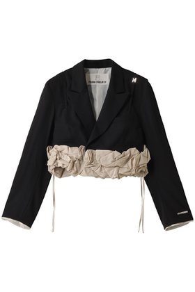 【プランク プロジェクト/PRANK PROJECT】 ボリュームモチーフショートジャケット / Volume Motif Short Jacket人気、トレンドファッション・服の通販 founy(ファニー) ファッション Fashion レディースファッション Fashion for Women アウター Coat / Outerwear Collection レディースジャケット・軽アウター Jackets キャミ Camisole, Cami Top コンパクト Compact, Small Size ショート Short, Short Length シンプル Simple, Minimal ジャケット Jacket, Outerwear ストレート Straight, Straight Cut ビスチェ Bustier, Corset Top ボトム Bottoms, Lower Wear モチーフ Motif, Design Theme リネン Linen, Linen Fabric ワイド Wide, Wide Fit おすすめ Recommended / Our Picks |ID:prp329100004308150