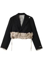 【プランク プロジェクト/PRANK PROJECT】のボリュームモチーフショートジャケット / Volume Motif Short Jacket 人気、トレンドファッション・服の通販 founy(ファニー) ファッション Fashion レディースファッション Fashion for Women アウター Coat / Outerwear Collection レディースジャケット・軽アウター Jackets キャミ Camisole, Cami Top コンパクト Compact, Small Size ショート Short, Short Length シンプル Simple, Minimal ジャケット Jacket, Outerwear ストレート Straight, Straight Cut ビスチェ Bustier, Corset Top ボトム Bottoms, Lower Wear モチーフ Motif, Design Theme リネン Linen, Linen Fabric ワイド Wide, Wide Fit おすすめ Recommended / Our Picks thumbnail BLK(ブラック)|ID: prp329100004308150 ipo3291000000035490841