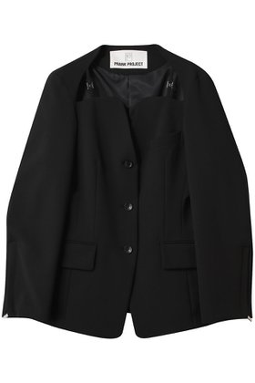 【プランク プロジェクト/PRANK PROJECT】のオープンネックジャケット / Open Neck Jacket 人気、トレンドファッション・服の通販 founy(ファニー) ファッション Fashion レディースファッション Fashion for Women アウター Coat / Outerwear Collection レディースジャケット・軽アウター Jackets おすすめ Recommended / Our Picks カッティング Cutting Detail クラシカル Classical, Vintage-Inspired シェイプ Shape, Slim Fit ジャケット Jacket, Outerwear スウェット / スエット Sweatshirt, Sweatwear セットアップ Set-Up, Coordinated Outfit チェック Check, Plaid, Tartan デニム Denim, Jeans Material ボトム Bottoms, Lower Wear マニッシュ Mannish, Boyish 無地 Plain, Solid Color |ID:prp329100004308152