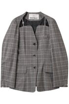 【プランク プロジェクト/PRANK PROJECT】のオープンネックジャケット / Open Neck Jacket 人気、トレンドファッション・服の通販 founy(ファニー) ファッション Fashion レディースファッション Fashion for Women アウター Coat / Outerwear Collection レディースジャケット・軽アウター Jackets おすすめ Recommended / Our Picks カッティング Cutting Detail クラシカル Classical, Vintage-Inspired シェイプ Shape, Slim Fit ジャケット Jacket, Outerwear スウェット / スエット Sweatshirt, Sweatwear セットアップ Set-Up, Coordinated Outfit チェック Check, Plaid, Tartan デニム Denim, Jeans Material ボトム Bottoms, Lower Wear マニッシュ Mannish, Boyish 無地 Plain, Solid Color thumbnail GRY(グレー)|ID: prp329100004308152 ipo3291000000032966925