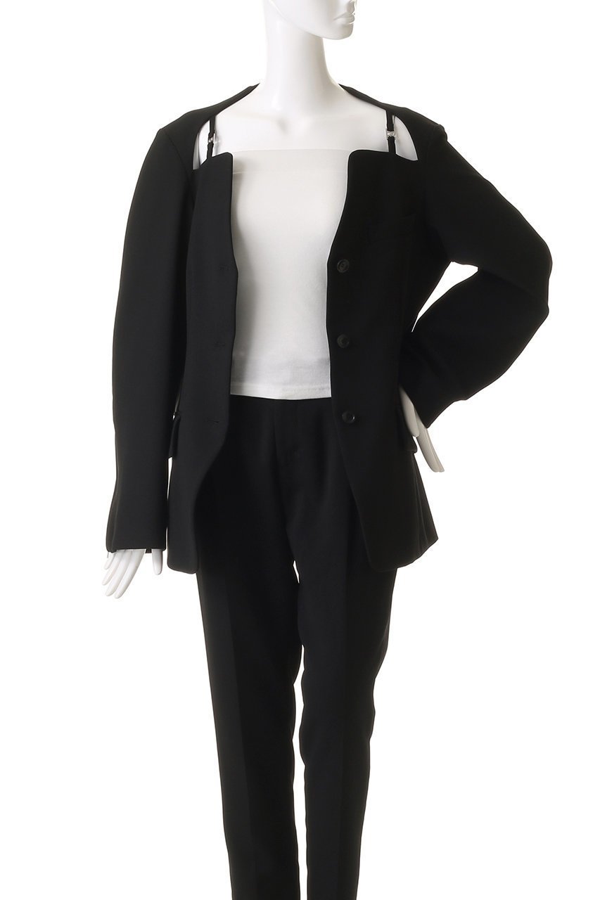 【プランク プロジェクト/PRANK PROJECT】のオープンネックジャケット / Open Neck Jacket 人気、トレンドファッション・服の通販 founy(ファニー) 　ファッション　Fashion　レディースファッション　Fashion for Women　アウター　Coat / Outerwear Collection　レディースジャケット・軽アウター　Jackets　おすすめ　Recommended / Our Picks　カッティング　Cutting Detail　クラシカル　Classical, Vintage-Inspired　シェイプ　Shape, Slim Fit　ジャケット　Jacket, Outerwear　スウェット / スエット　Sweatshirt, Sweatwear　セットアップ　Set-Up, Coordinated Outfit　チェック　Check, Plaid, Tartan　デニム　Denim, Jeans Material　ボトム　Bottoms, Lower Wear　マニッシュ　Mannish, Boyish　無地　Plain, Solid Color　other-7|ID: prp329100004308152 ipo3291000000032966941