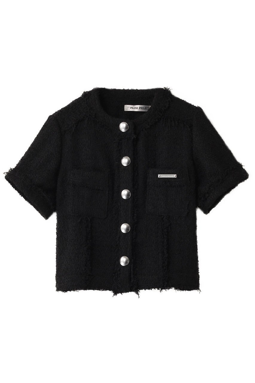 【プランク プロジェクト/PRANK PROJECT】のハーフスリーブツイードトップ / Half-Sleeve Tweed Top 人気、トレンドファッション・服の通販 founy(ファニー) 　ファッション　Fashion　レディースファッション　Fashion for Women　アウター　Coat / Outerwear Collection　レディースジャケット・軽アウター　Jackets　おすすめ　Recommended / Our Picks　インナー　Innerwear　カーゴパンツ　Cargo Pants, Utility Pants　コンパクト　Compact, Small Size　ジャケット　Jacket, Outerwear　タンク　Tank Top, Sleeveless Top　ツイード　Twill, Twill Weave　ワイド　Wide, Wide Fit　エレガント 上品　Elegant　夏　Summer　春　Spring　S/S・春夏　SS, Spring/Summer, Warm Season　 other-1|ID: prp329100004308153 ipo3291000000032925355