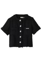 【プランク プロジェクト/PRANK PROJECT】のハーフスリーブツイードトップ / Half-Sleeve Tweed Top BLK(ブラック)|ID: prp329100004308153 ipo3291000000032925363