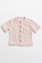 【プランク プロジェクト/PRANK PROJECT】のハーフスリーブツイードトップ / Half-Sleeve Tweed Top PNK(ピンク)|ID: prp329100004308153 ipo3291000000032925370