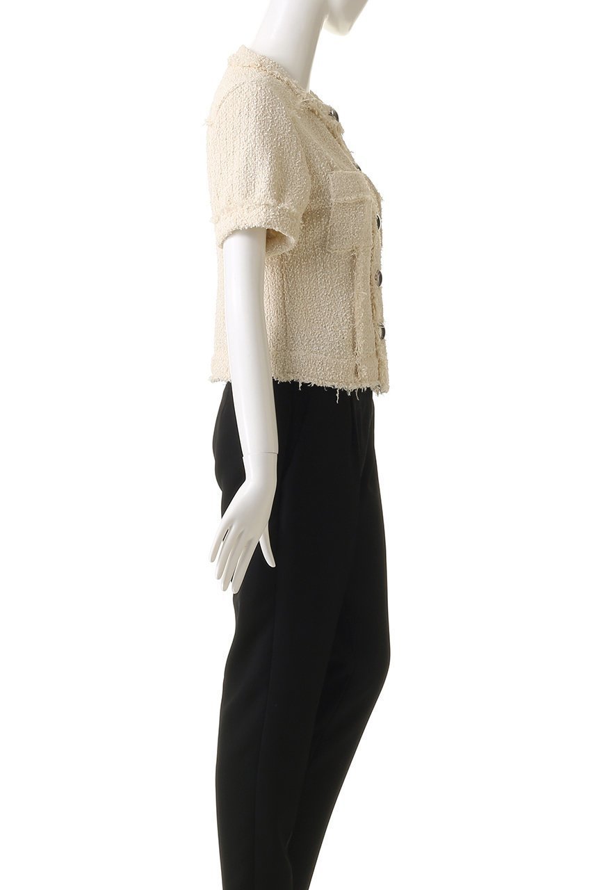 【プランク プロジェクト/PRANK PROJECT】のハーフスリーブツイードトップ / Half-Sleeve Tweed Top 人気、トレンドファッション・服の通販 founy(ファニー) 　ファッション　Fashion　レディースファッション　Fashion for Women　アウター　Coat / Outerwear Collection　レディースジャケット・軽アウター　Jackets　おすすめ　Recommended / Our Picks　インナー　Innerwear　カーゴパンツ　Cargo Pants, Utility Pants　コンパクト　Compact, Small Size　ジャケット　Jacket, Outerwear　タンク　Tank Top, Sleeveless Top　ツイード　Twill, Twill Weave　ワイド　Wide, Wide Fit　エレガント 上品　Elegant　夏　Summer　春　Spring　S/S・春夏　SS, Spring/Summer, Warm Season　other-3|ID: prp329100004308153 ipo3291000000032925403