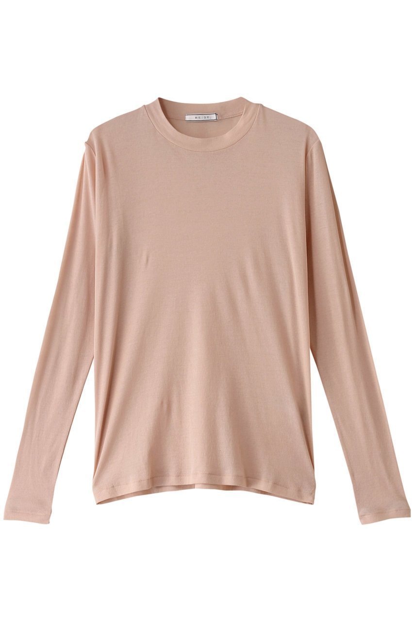 【ベイジ,/BEIGE,】のSORE(ソ―ル)/コットンシアークルーネックカットソー インテリア・キッズ・メンズ・レディースファッション・服の通販 founy(ファニー) 　ファッション　Fashion　レディースファッション　Fashion for Women　トップス・カットソー　Cut & Sew Tops　シャツ・ブラウス・オフィスカジュアル　Elegant Blouses & Button-Ups　ロングTシャツ・Tシャツ　Longline T-Shirts & Tees　カットソー・ベーシックTシャツ　Cut-and-Sewn Tops / Stretch Tees & Basics　カットソー　Cut and Sewn Top　シアー　Sheer, See-Through　ジャケット　Jacket, Outerwear　スリーブ　Sleeve, Long Sleeve / Short Sleeve　ロング　Long, Long-Length　エレガント 上品　Elegant　Nude|ID: prp329100004308159 ipo3291000000035693226