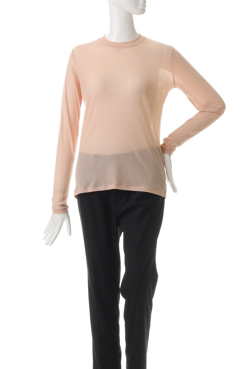 【ベイジ,/BEIGE,】のSORE(ソ―ル)/コットンシアークルーネックカットソー 人気、トレンドファッション・服の通販 founy(ファニー) 　ファッション　Fashion　レディースファッション　Fashion for Women　トップス・カットソー　Cut & Sew Tops　シャツ・ブラウス・オフィスカジュアル　Elegant Blouses & Button-Ups　ロングTシャツ・Tシャツ　Longline T-Shirts & Tees　カットソー・ベーシックTシャツ　Cut-and-Sewn Tops / Stretch Tees & Basics　カットソー　Cut and Sewn Top　シアー　Sheer, See-Through　ジャケット　Jacket, Outerwear　スリーブ　Sleeve, Long Sleeve / Short Sleeve　ロング　Long, Long-Length　エレガント 上品　Elegant　other-2|ID: prp329100004308159 ipo3291000000035693227