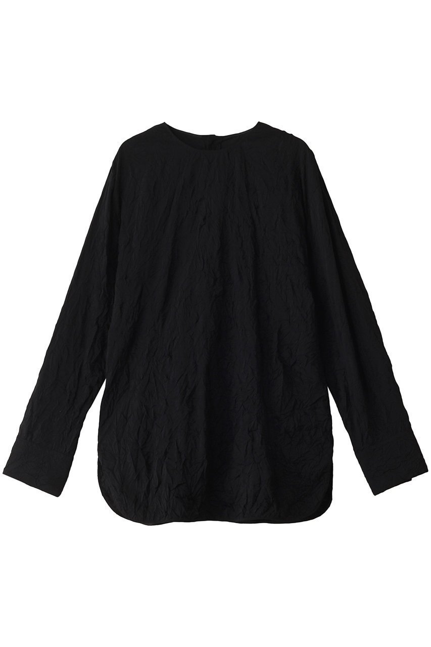【ベイジ,/BEIGE,】のASTILBE(アスチルベ)/コットンジャージークルーネックブラウス インテリア・キッズ・メンズ・レディースファッション・服の通販 founy(ファニー) 　ファッション　Fashion　レディースファッション　Fashion for Women　トップス・カットソー　Cut & Sew Tops　シャツ・ブラウス・オフィスカジュアル　Elegant Blouses & Button-Ups　シンプル　Simple, Minimal　スリーブ　Sleeve, Long Sleeve / Short Sleeve　ロング　Long, Long-Length　Black|ID: prp329100004308164 ipo3291000000032882601
