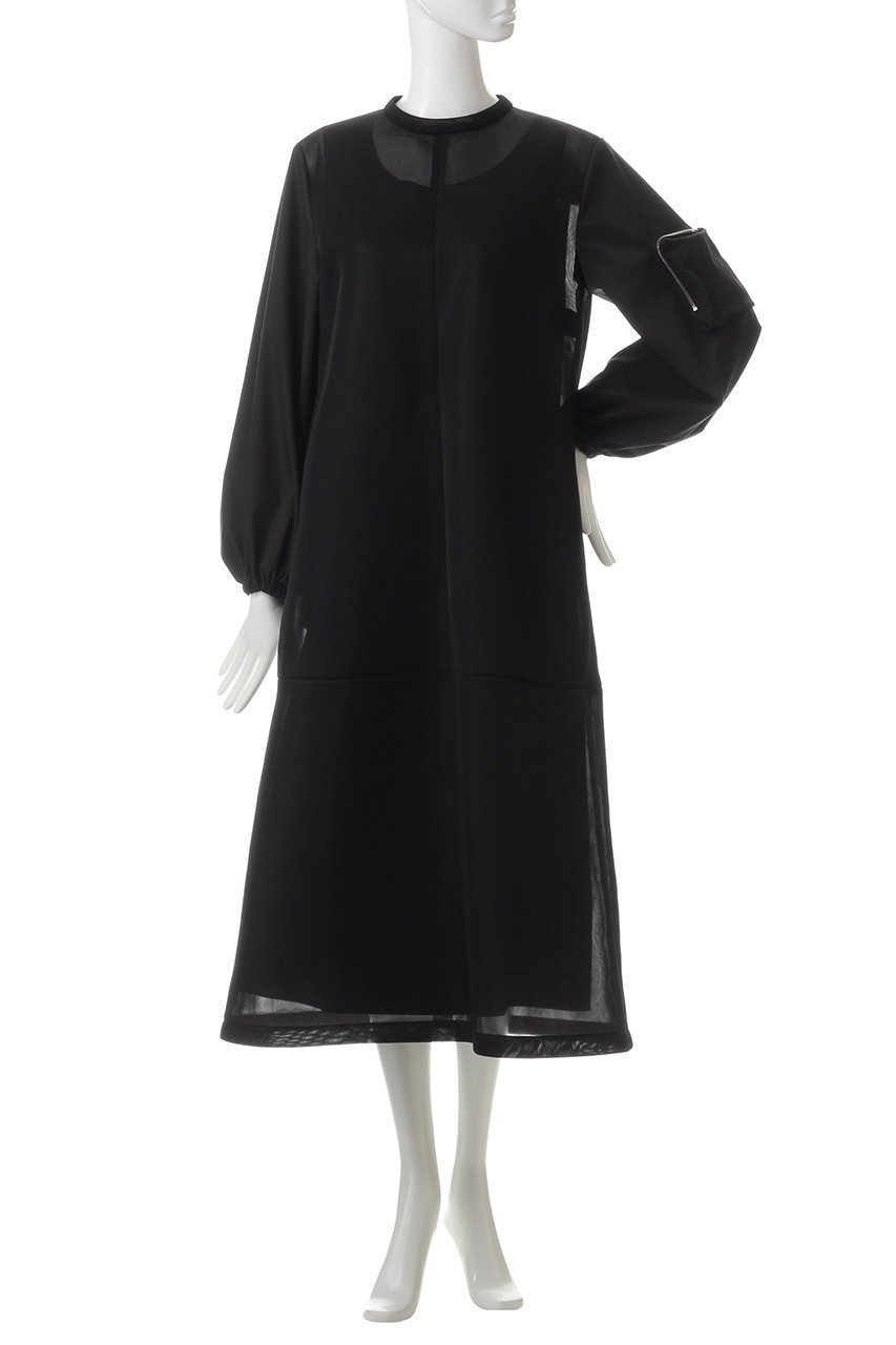 【アドーア/ADORE】のシアーメッシュラッセルワンピース 人気、トレンドファッション・服の通販 founy(ファニー) 　ファッション　Fashion　レディースファッション　Fashion for Women　ワンピース　Dresses　チュニック　Tunic Tops & Dresses　アンダー　Underwear Essentials　シアー　Sheer, See-Through　スリーブ　Sleeve, Long Sleeve / Short Sleeve　チュニック　Tunic, Long Top　ドレス　Dress, One-Piece　ドレープ　Drape, Draping Fabric　ポケット　Pocket, Pocket Detail　メッシュ　Mesh, Net Fabric　ロング　Long, Long-Length　エレガント 上品　Elegant　other-2|ID: prp329100004308185 ipo3291000000032888290